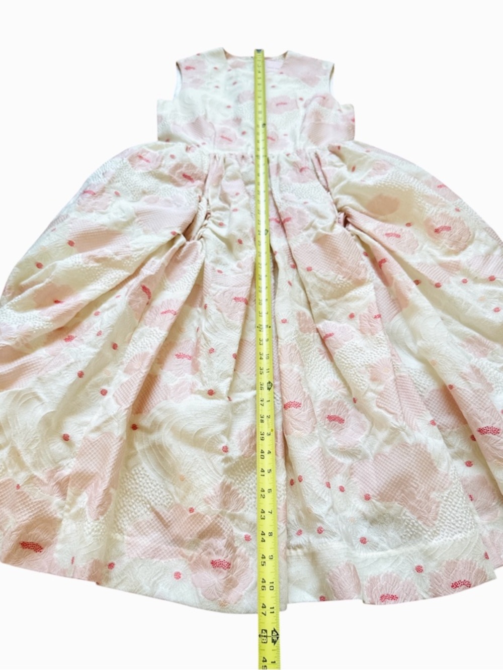 Simone Rocha H&M White and Pink Floral Jacquard Party Dress - Picture 11 of 11